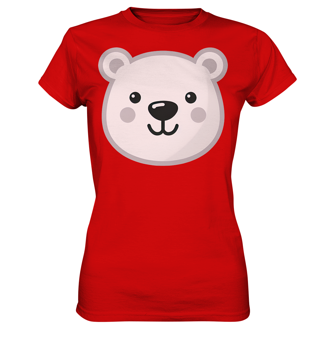 Fröhliche Eisbär Gesicht  - personalisierbar - Ladies Premium Shirt