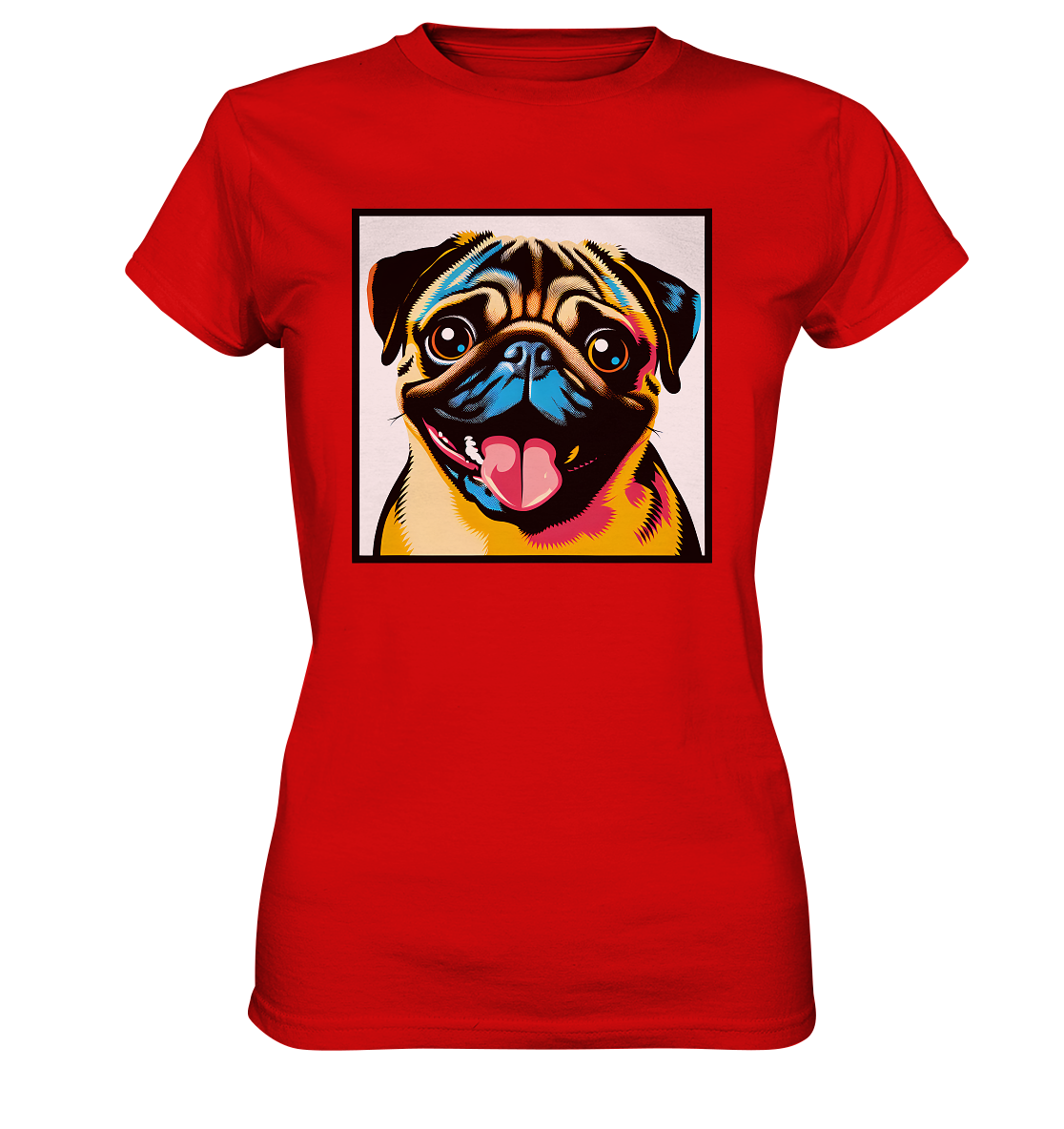 Mops Pop Art - Ladies Premium Shirt