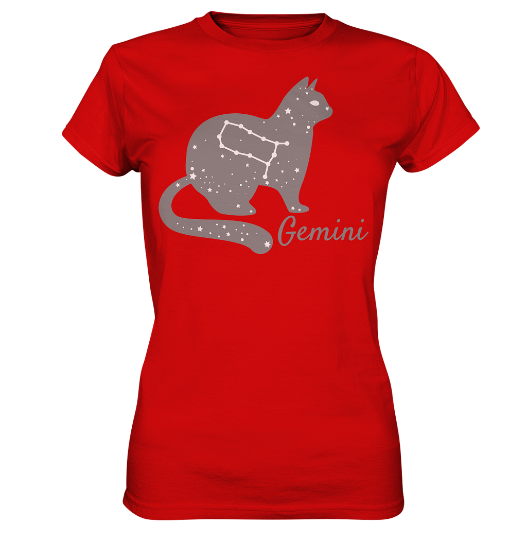 Sternzeichen Katze Zwilling - personalisierbar - Ladies Premium Shirt