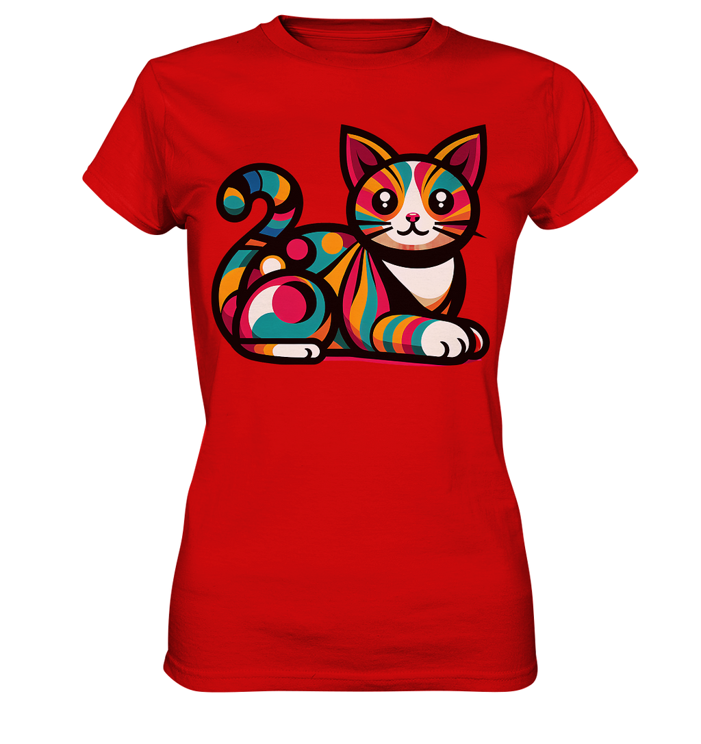 Katze Popart Design - Ladies Premium Shirt