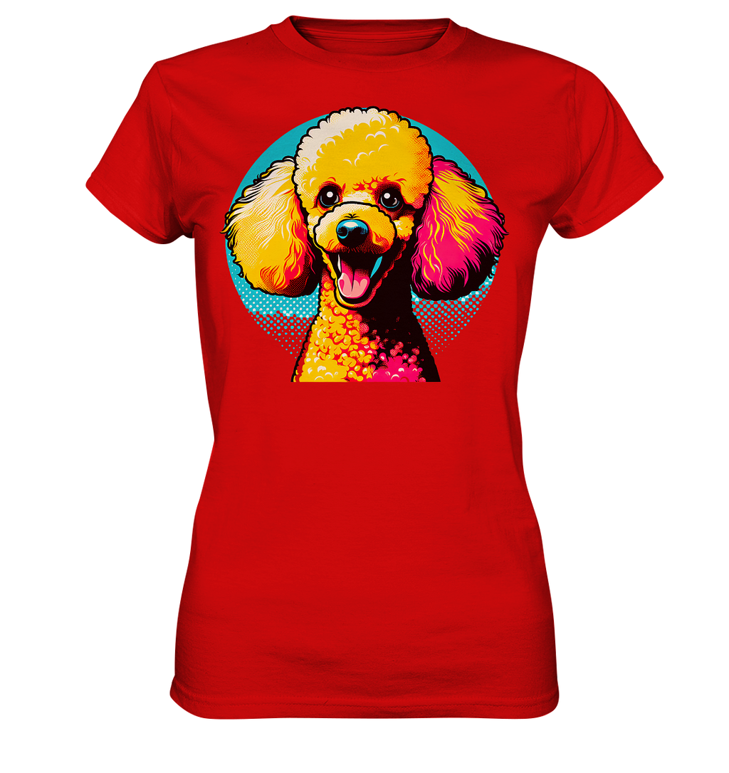 Pudel Pop Art - personalisierbar - Ladies Premium Shirt