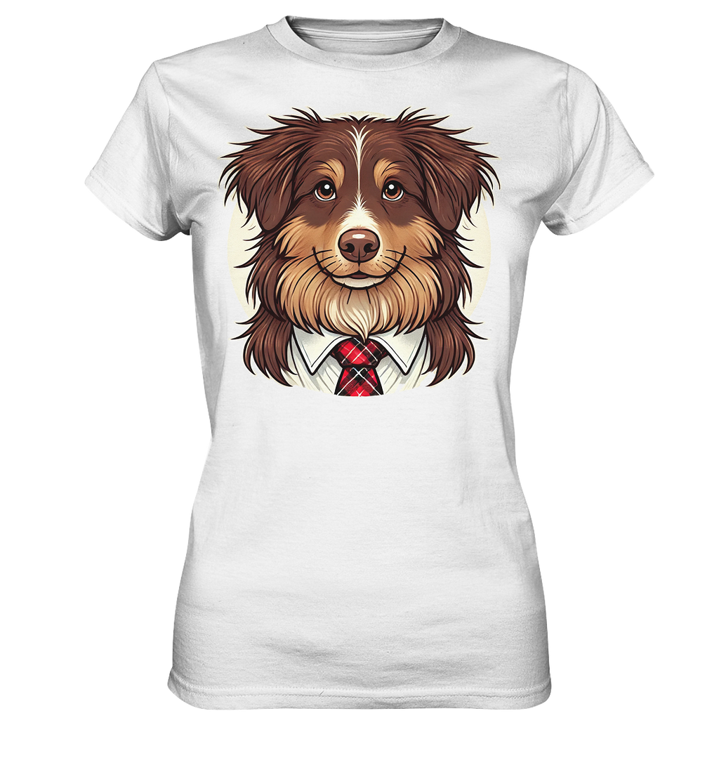 Cartoon Australian Shepherd  - Ladies Premium Shirt