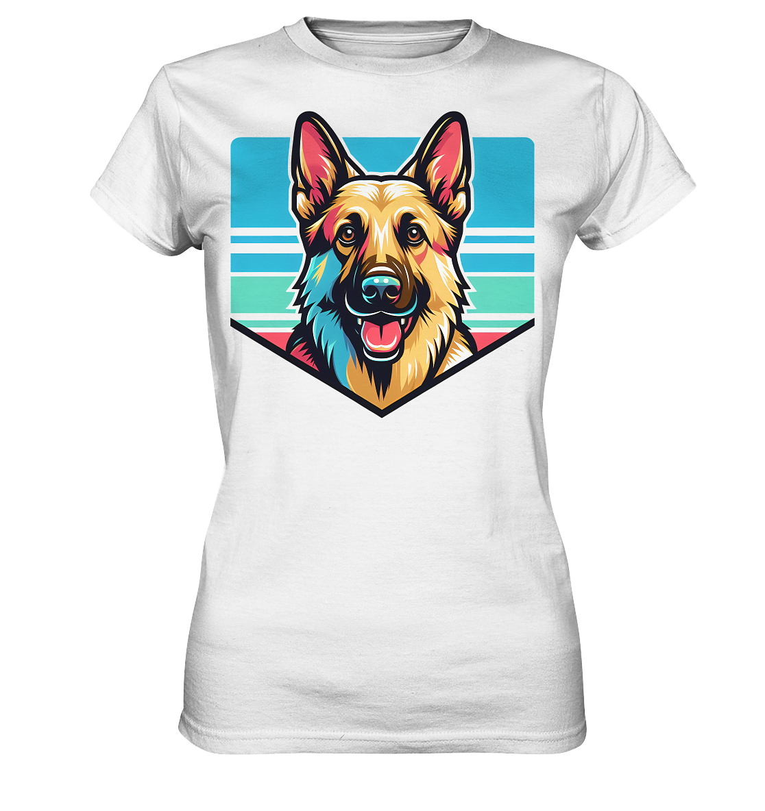 Schäferhund Pop Art - personalisierbar - Ladies Premium Shirt