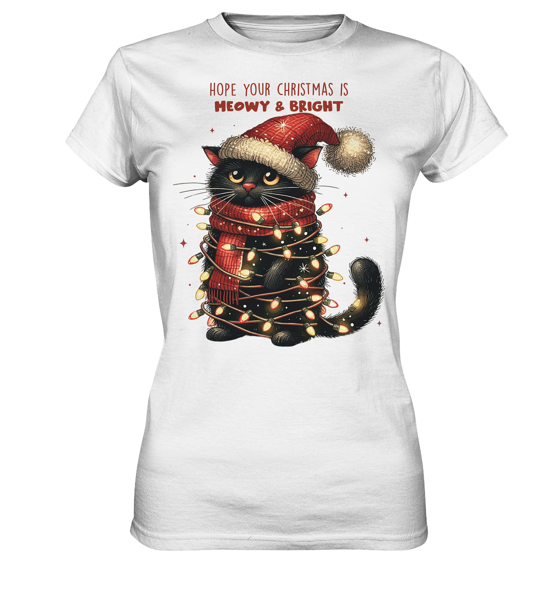Weihnachts Katze Christmas is Moewy - Ladies Premium Shirt
