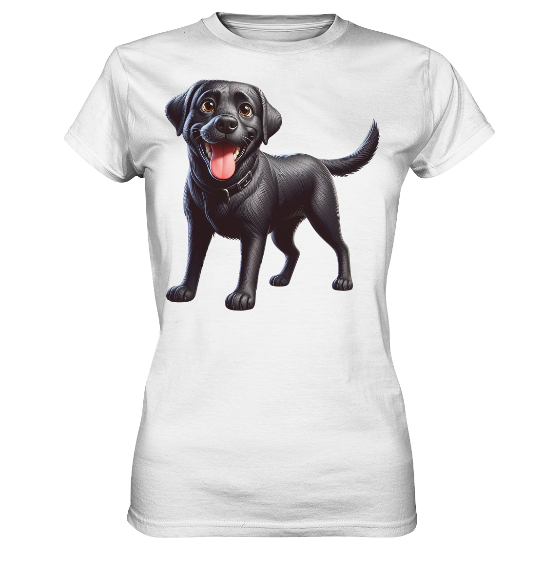 Cartoon Labrador Retreiver - personalisierbar - Ladies Premium Shirt