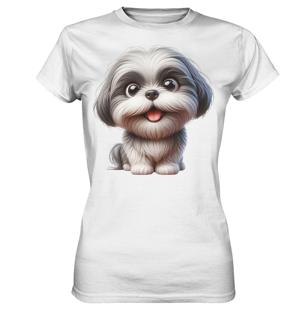 Shih Tzu Cartoon Dog - personalisierbar - Ladies Premium Shirt