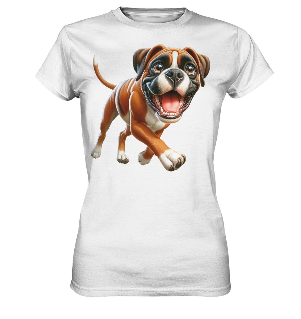 Boxer Cartoon Hund personalisierbar - Ladies Premium Shirt