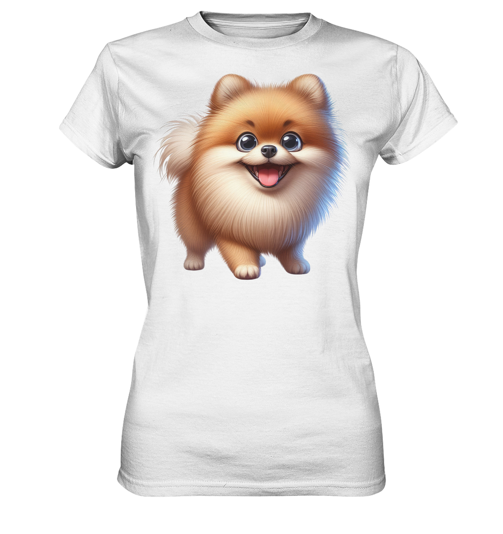 Pomeranien Cartoon - personalisierbar - Ladies Premium Shirt