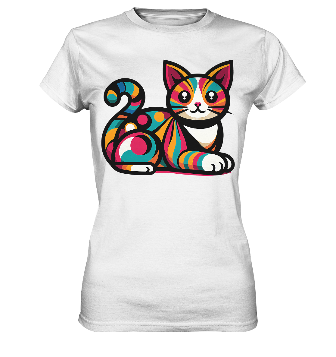 Katze Popart Design - Ladies Premium Shirt