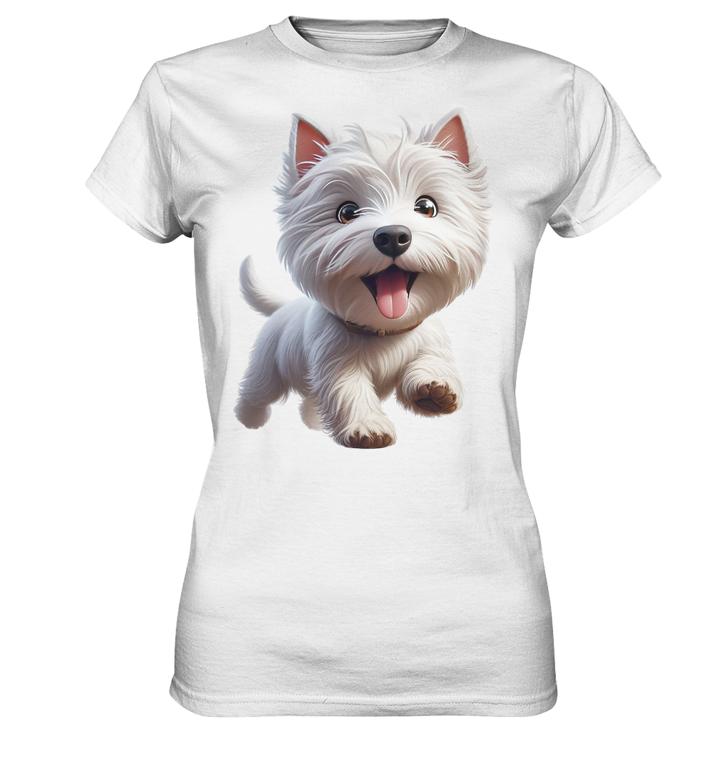 West Highland Terrier Catoon - personalisierbar - Ladies Premium Shirt