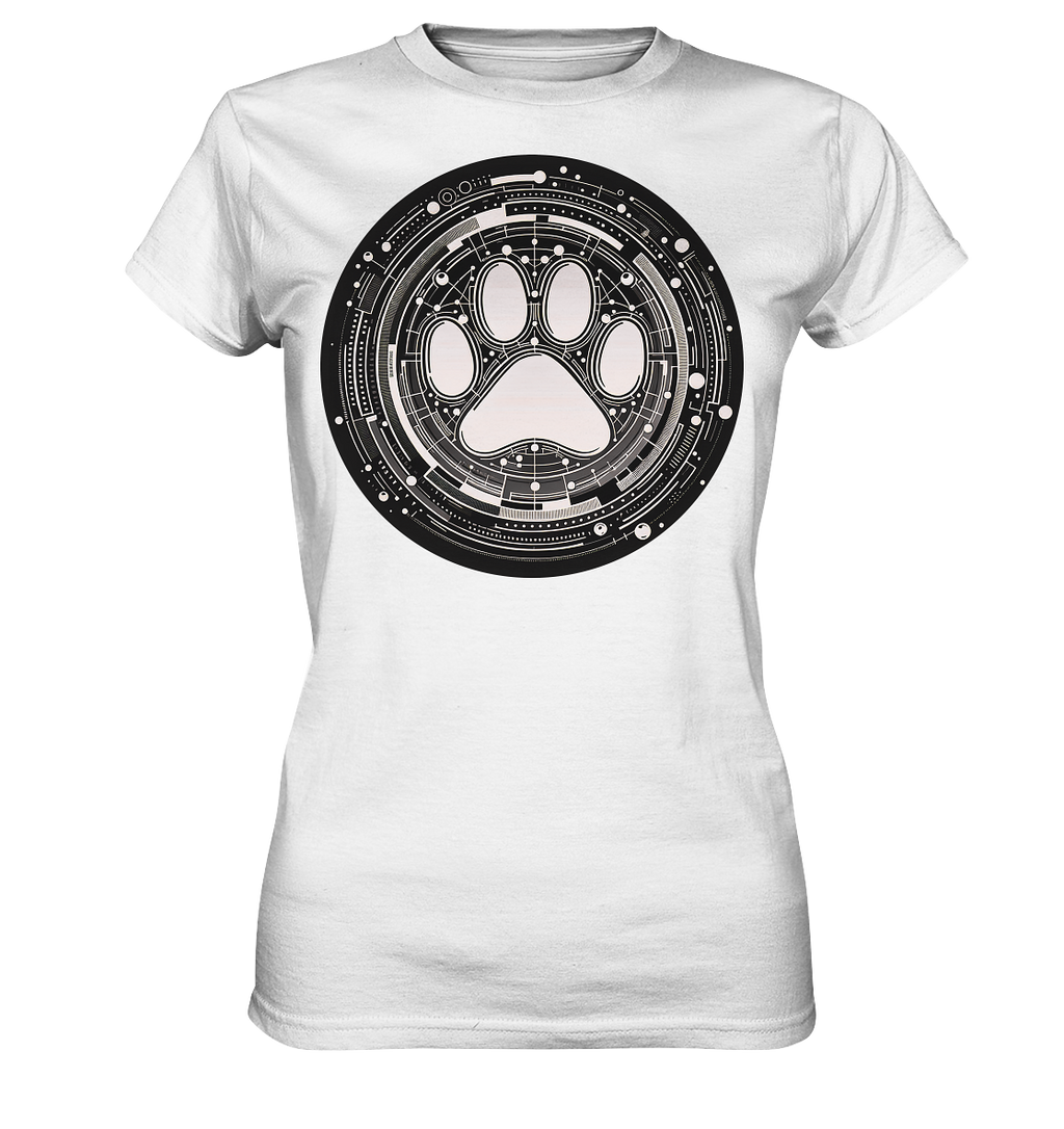 Pfote in Modern Technik design - Ladies Premium Shirt