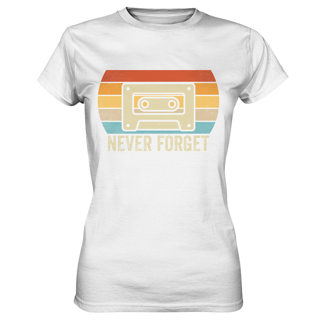 Never Forget Kassette 80's - Ladies Premium Shirt