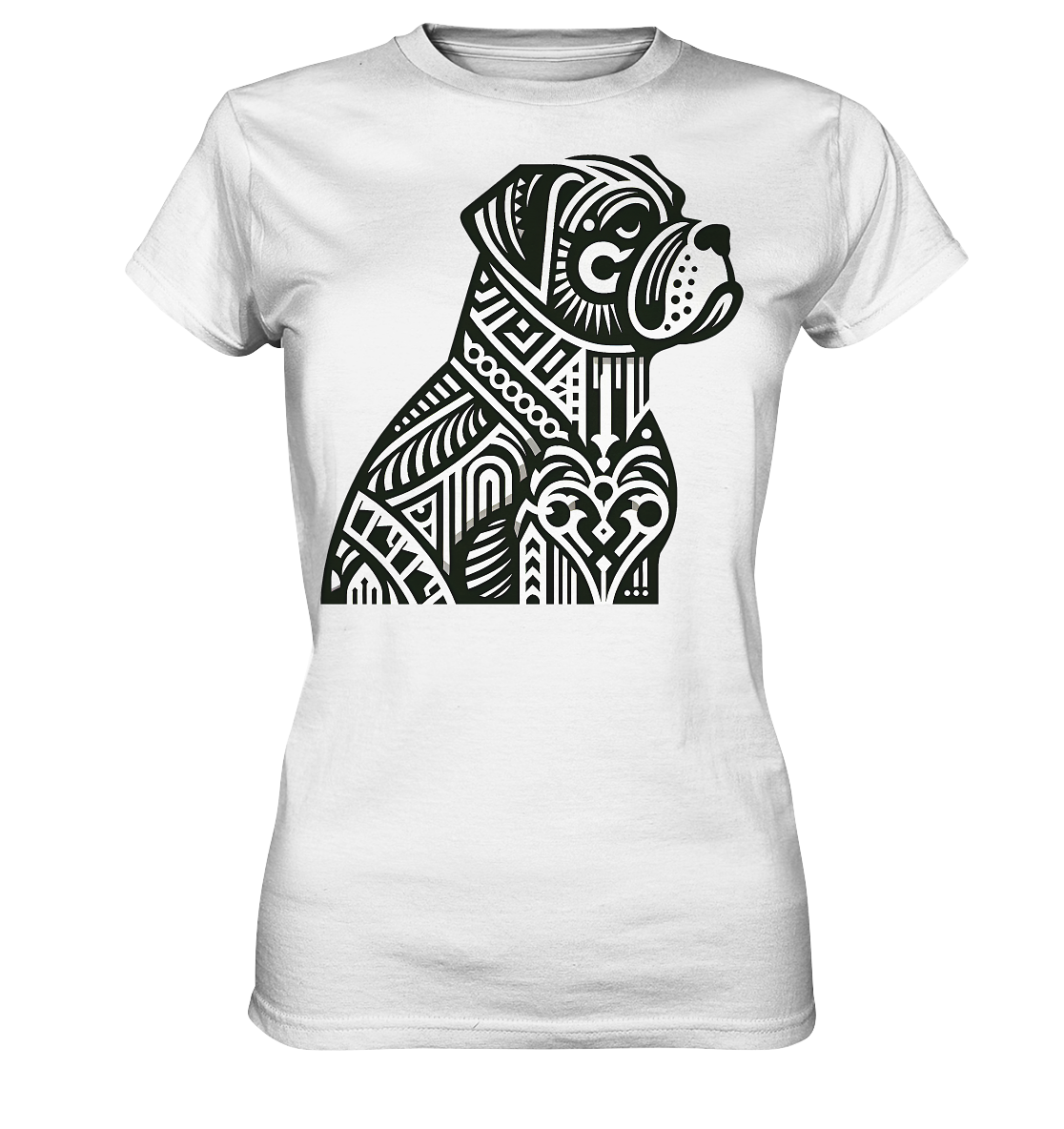 Hund Mastif Art Deco  - personalisierbar - Ladies Premium Shirt