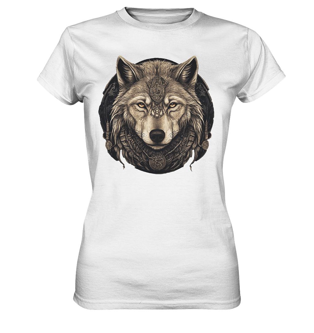 Wolf Fenris Viking Art - Ladies Premium Shirt