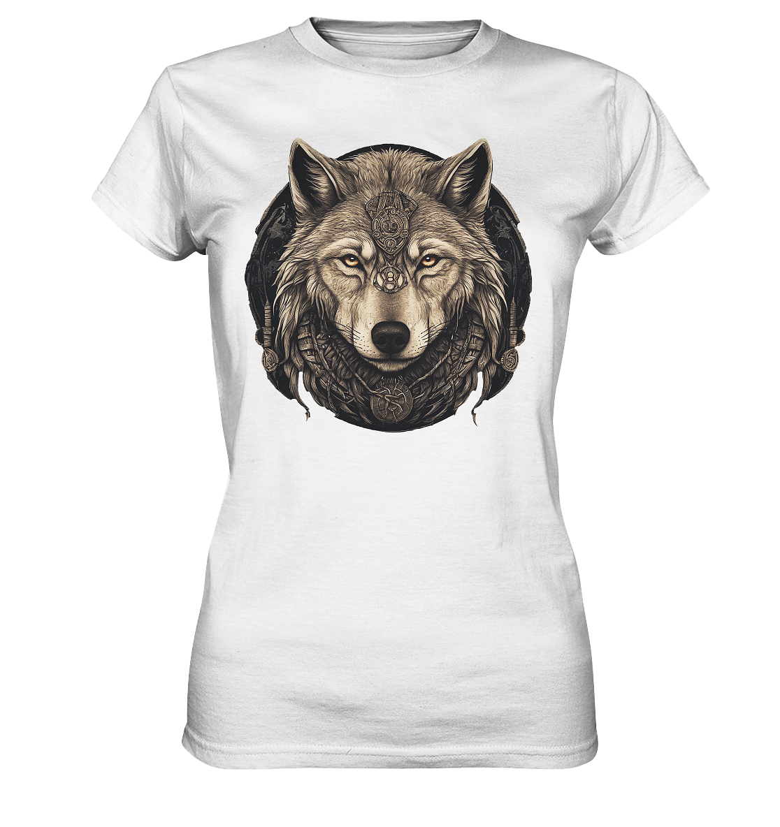 Wolf Fenris Viking Art - Ladies Premium Shirt