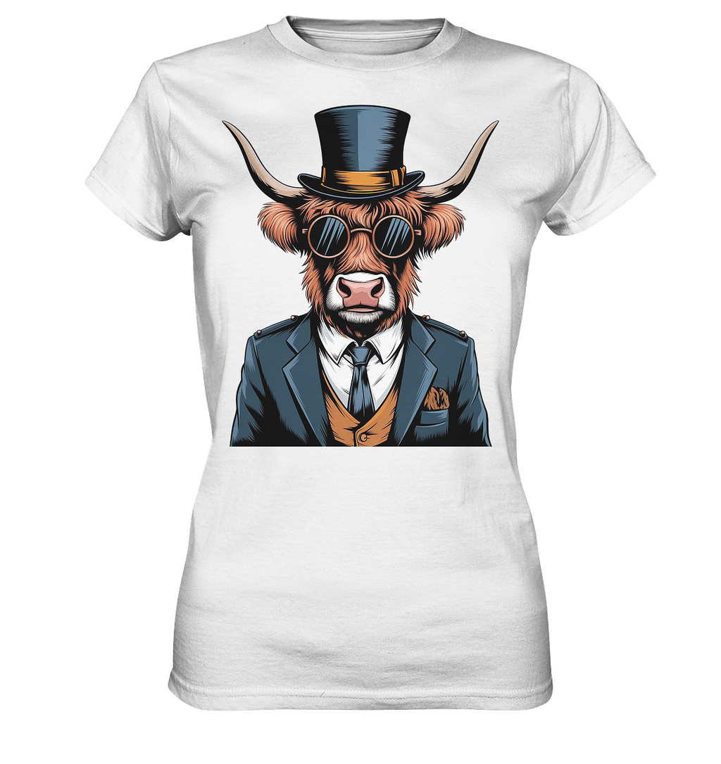 Highland Cow Steampunk - Ladies Premium Shirt