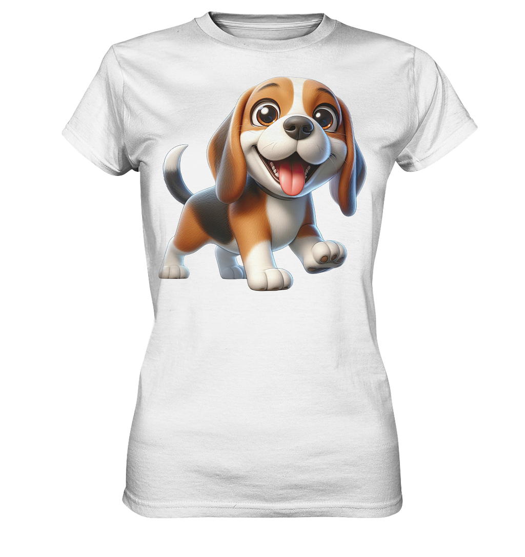 Beagle Cartoon Hund personalisierbar - Ladies Premium Shirt