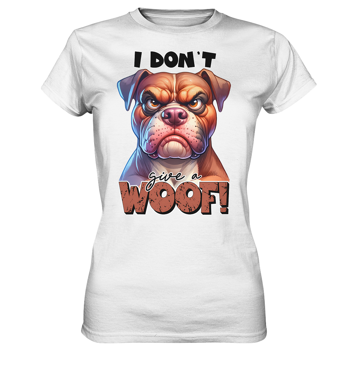 I don't give a woof - Fun Hunde Cartoon - Ladies Premium Shirt