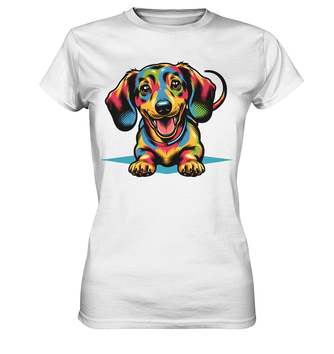 Happy Dackel Pop Art - Ladies Premium Shirt