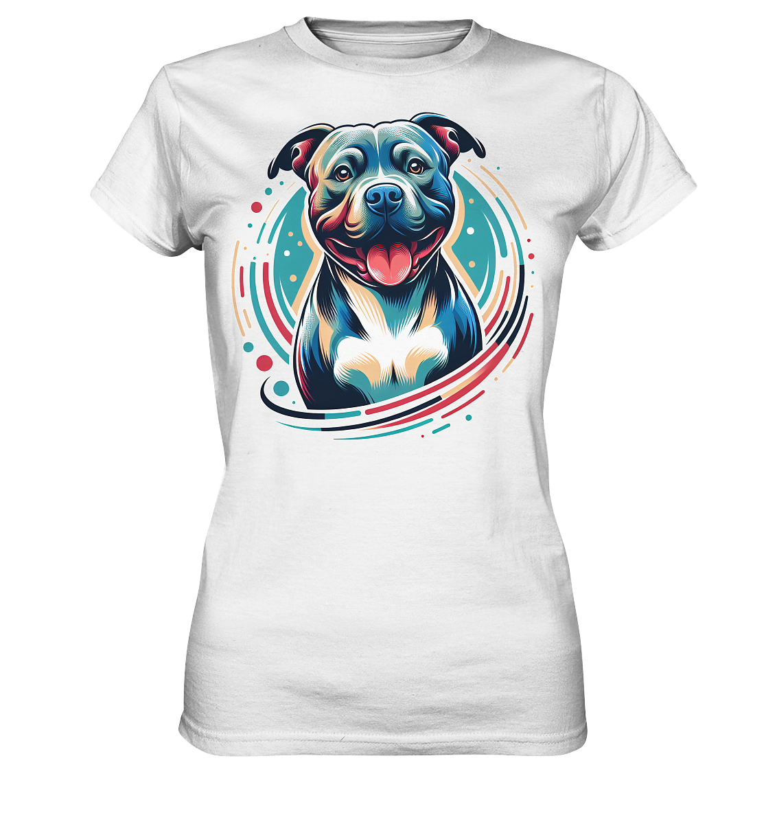 Happy Pittbull / Staffy PopArt - Ladies Premium Shirt