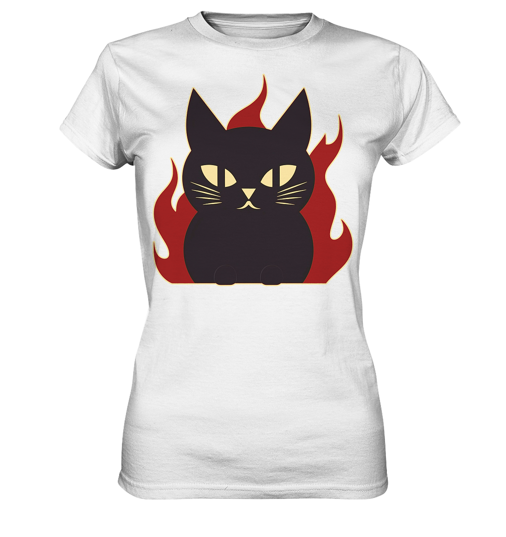 Devil Cat  illustration - Ladies Premium Shirt
