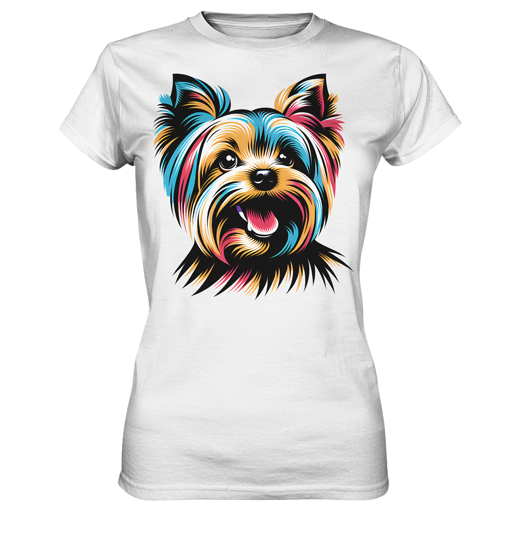 Yorkshire Terrier Pop Art - personalisierbar - Ladies Premium Shirt