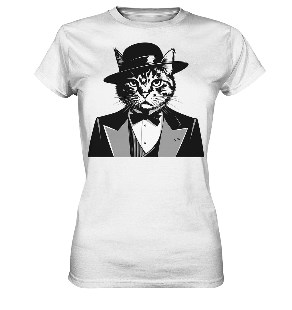 Godfather Katze Mafia - personalisierbar  - Ladies Premium Shirt