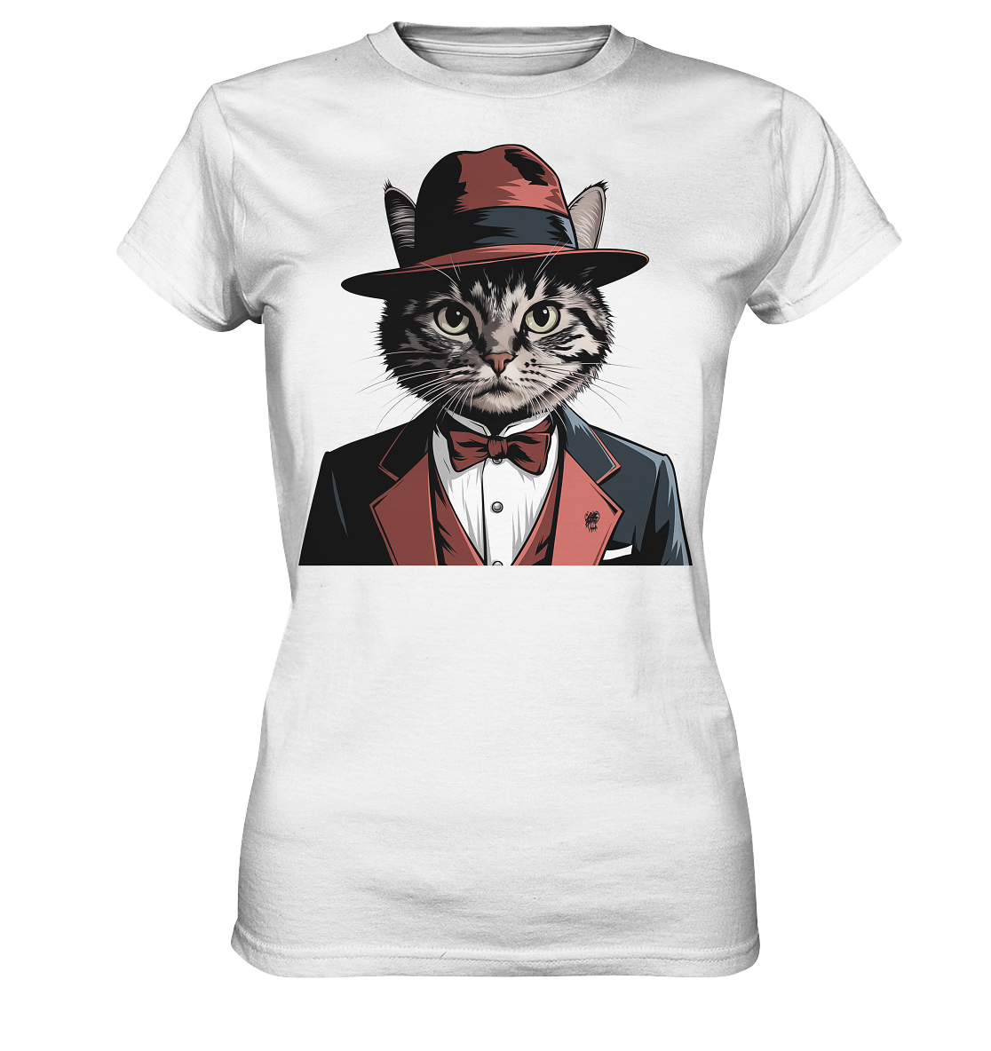 Godfather Catmother Katze Mafia - personalisierbar  - Ladies Premium Shirt