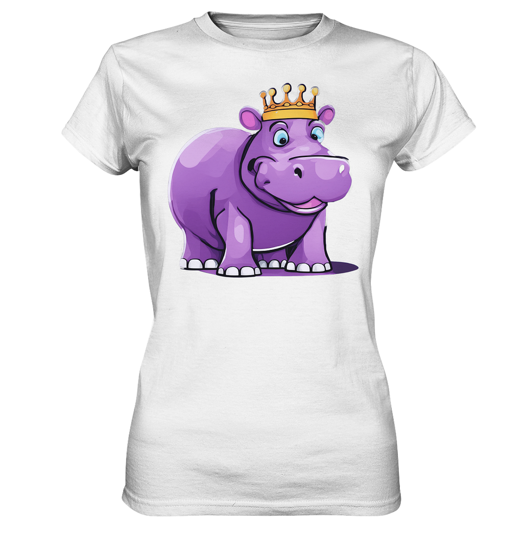 Hippo Queen Cute - personalisierbar - Ladies Premium Shirt