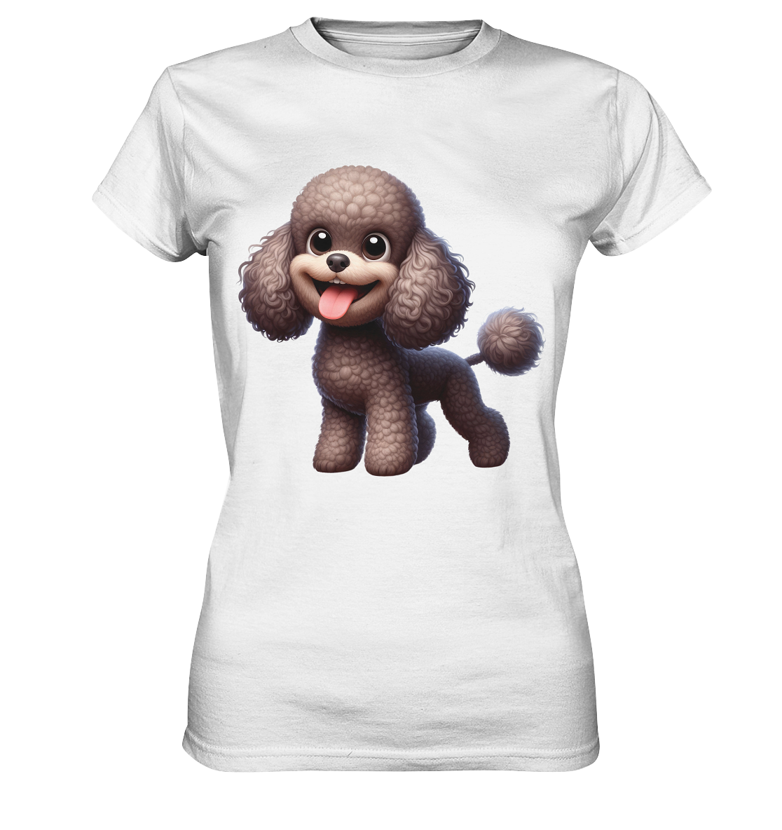 Pudel Comic - personalisierbar - Ladies Premium Shirt