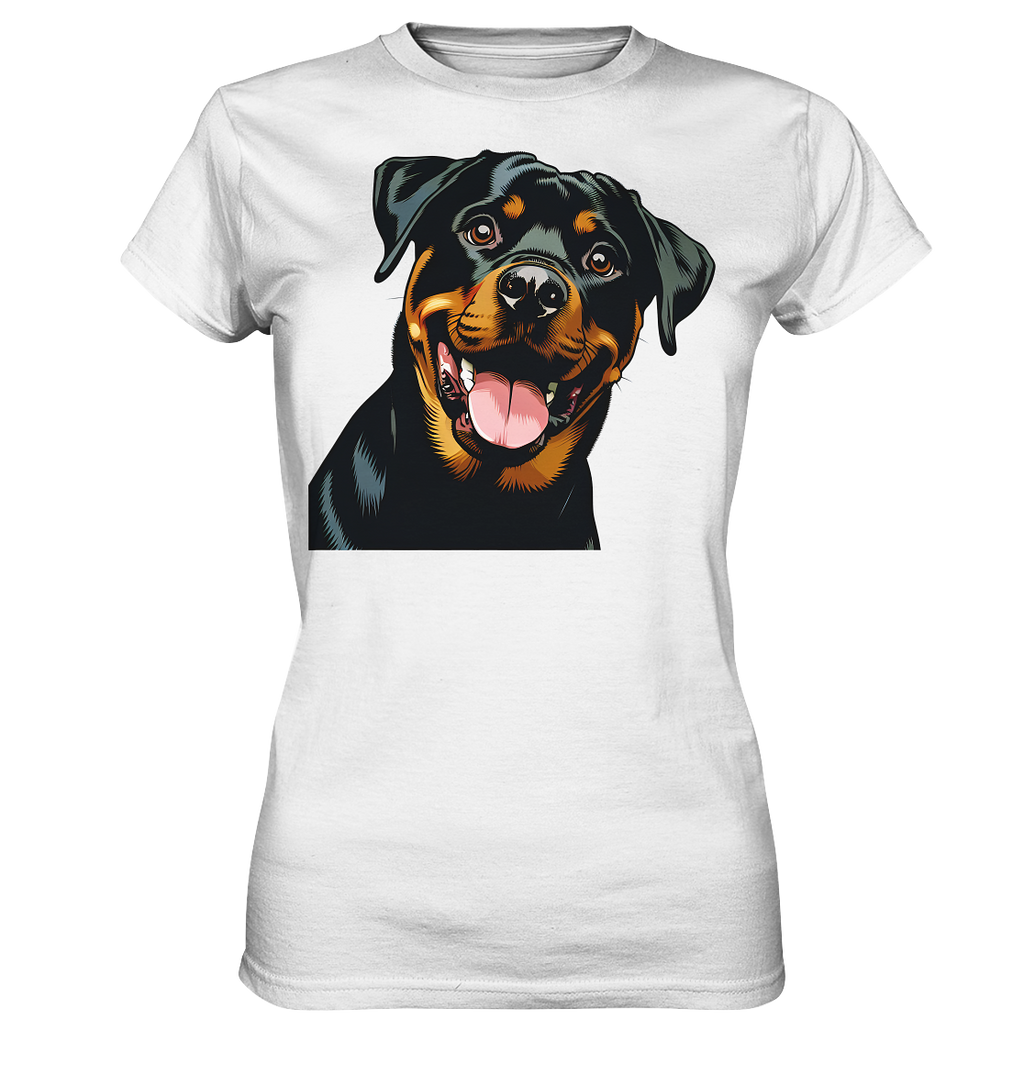 Rottweiler  Comic - personalisierbar - Ladies Premium Shirt