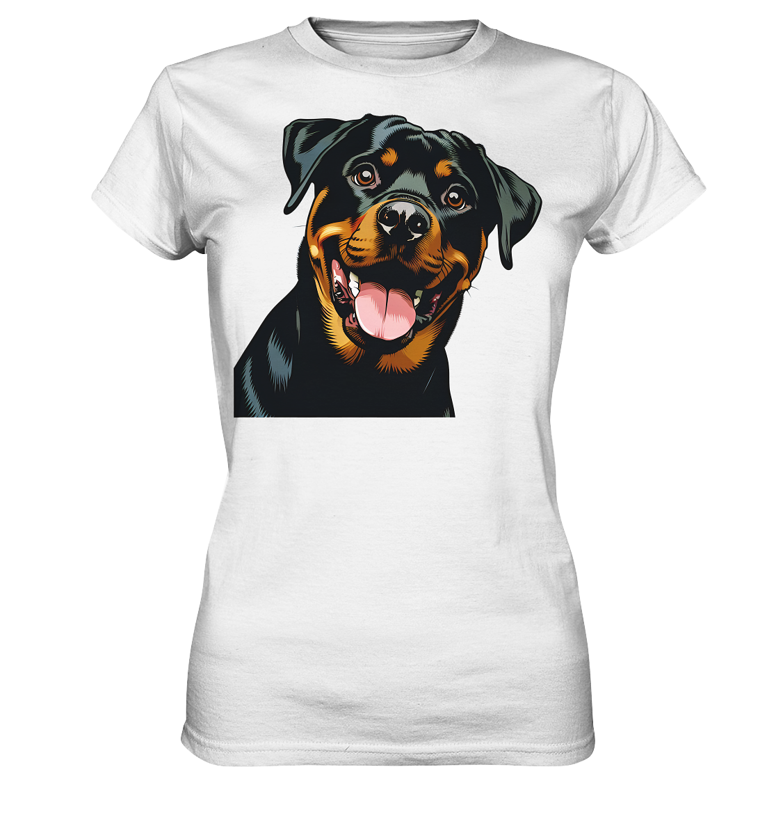 Rottweiler  Comic - personalisierbar - Ladies Premium Shirt