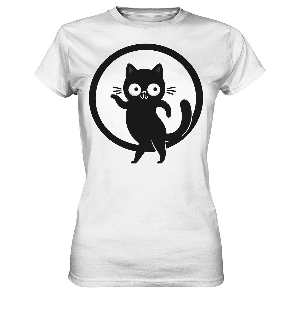 Dancing Cat Logo - Ladies Premium Shirt