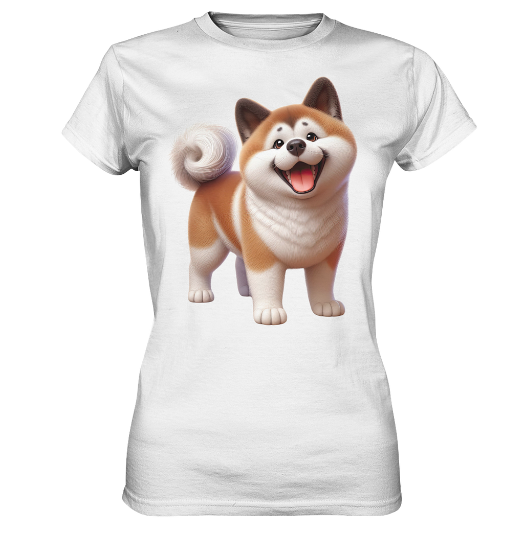 Akita Cartoon Hund personalisierbar - Ladies Premium Shirt