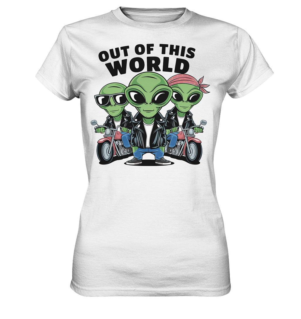 Out of this World Alien Biker - Ladies Premium Shirt