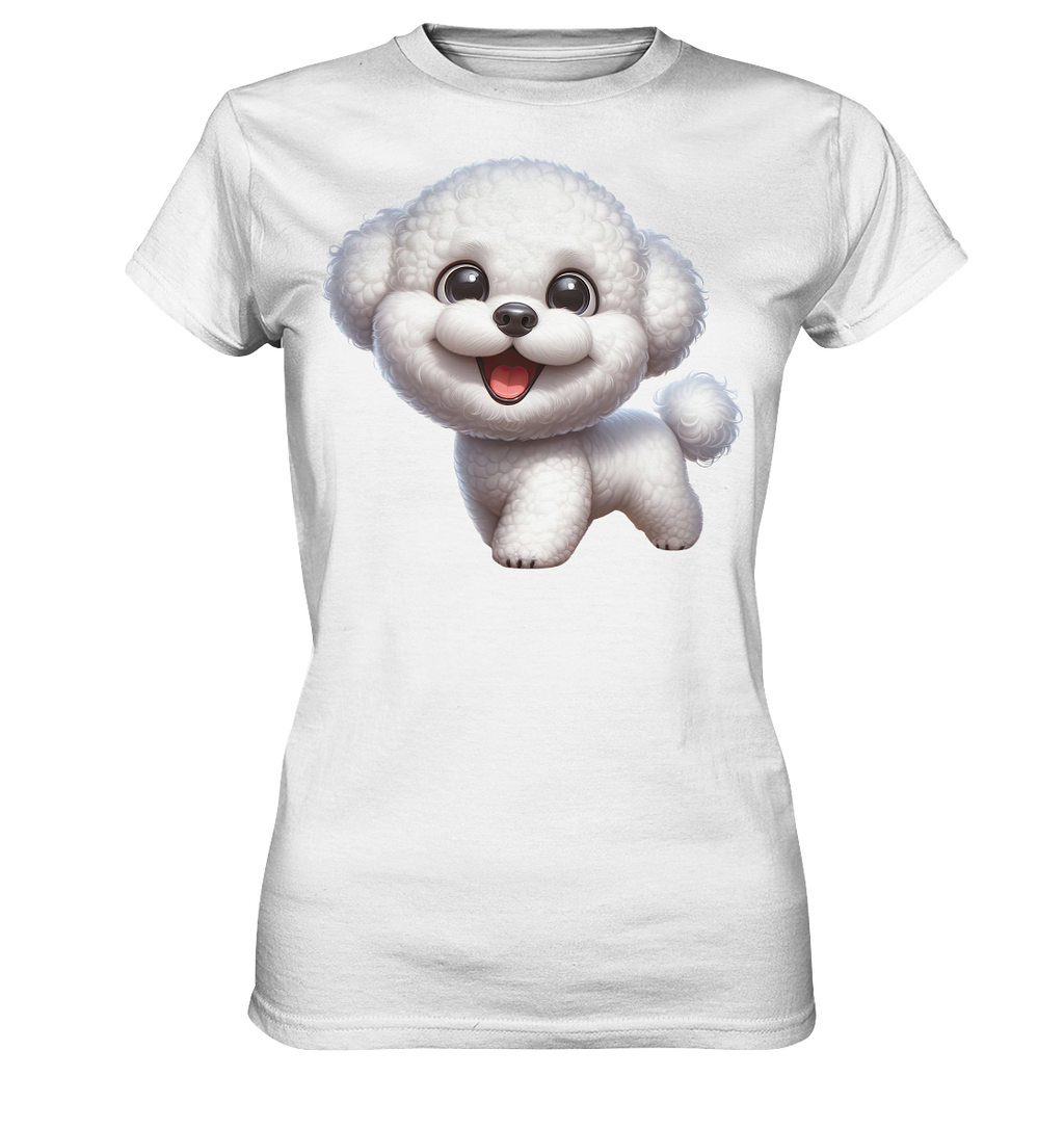 Bichon Frisé Cartoon personalisierbar - Ladies Premium Shirt