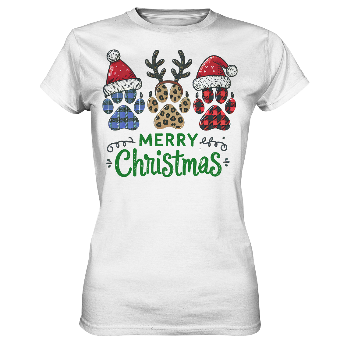 Paw Merry Christmas  - Ladies Premium Shirt