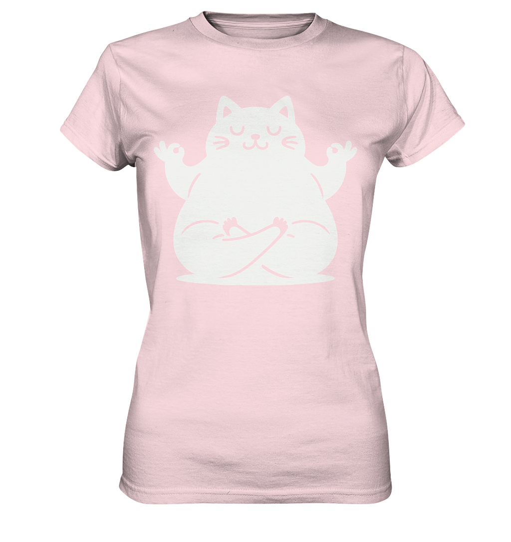 Funny yoga Cat - personalisierbar - Ladies Premium Shirt
