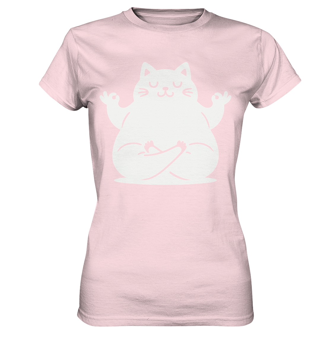 Funny yoga Cat - personalisierbar - Ladies Premium Shirt