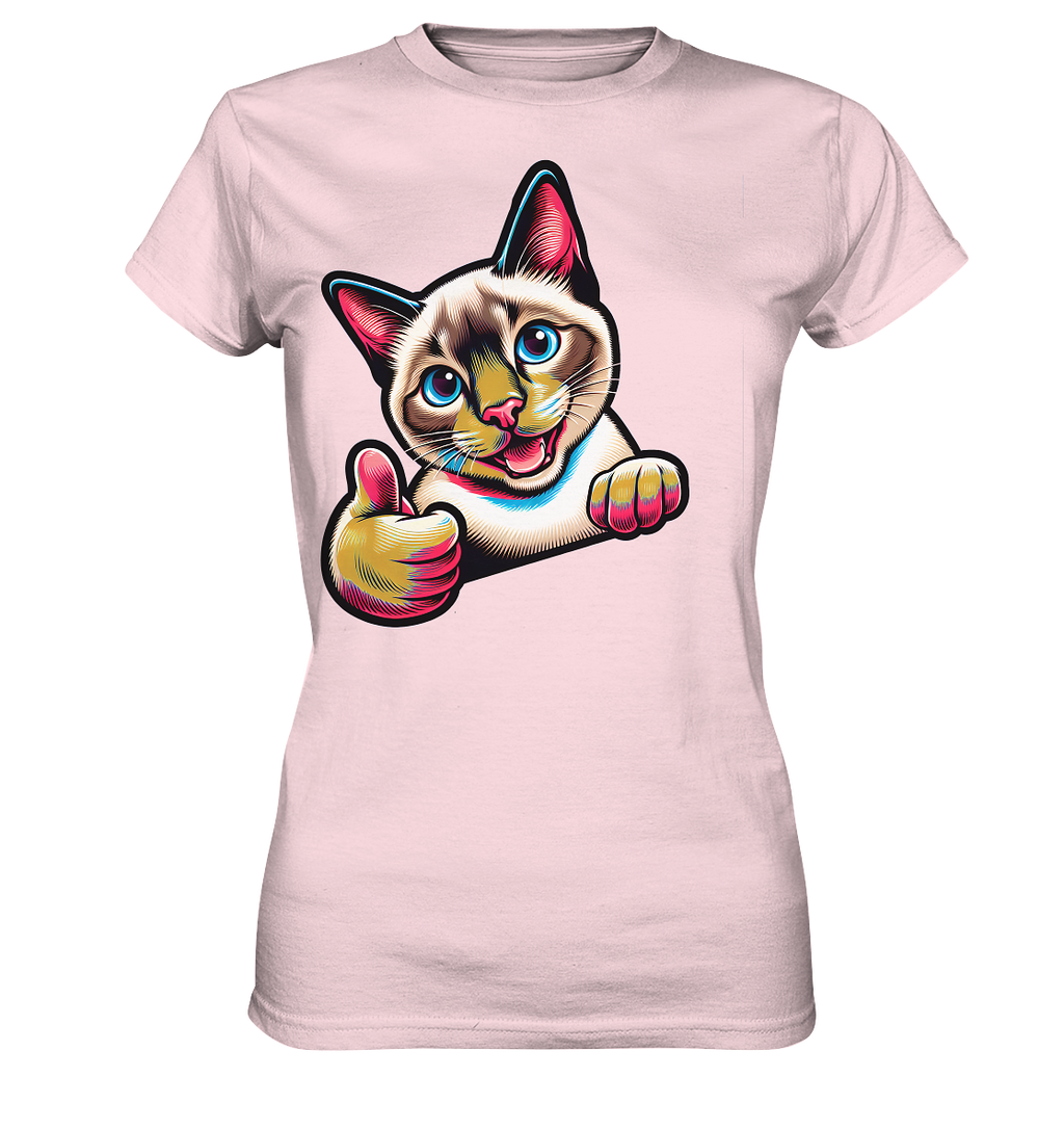 Siamkatze Pop Art - personalisierbar - Ladies Premium Shirt