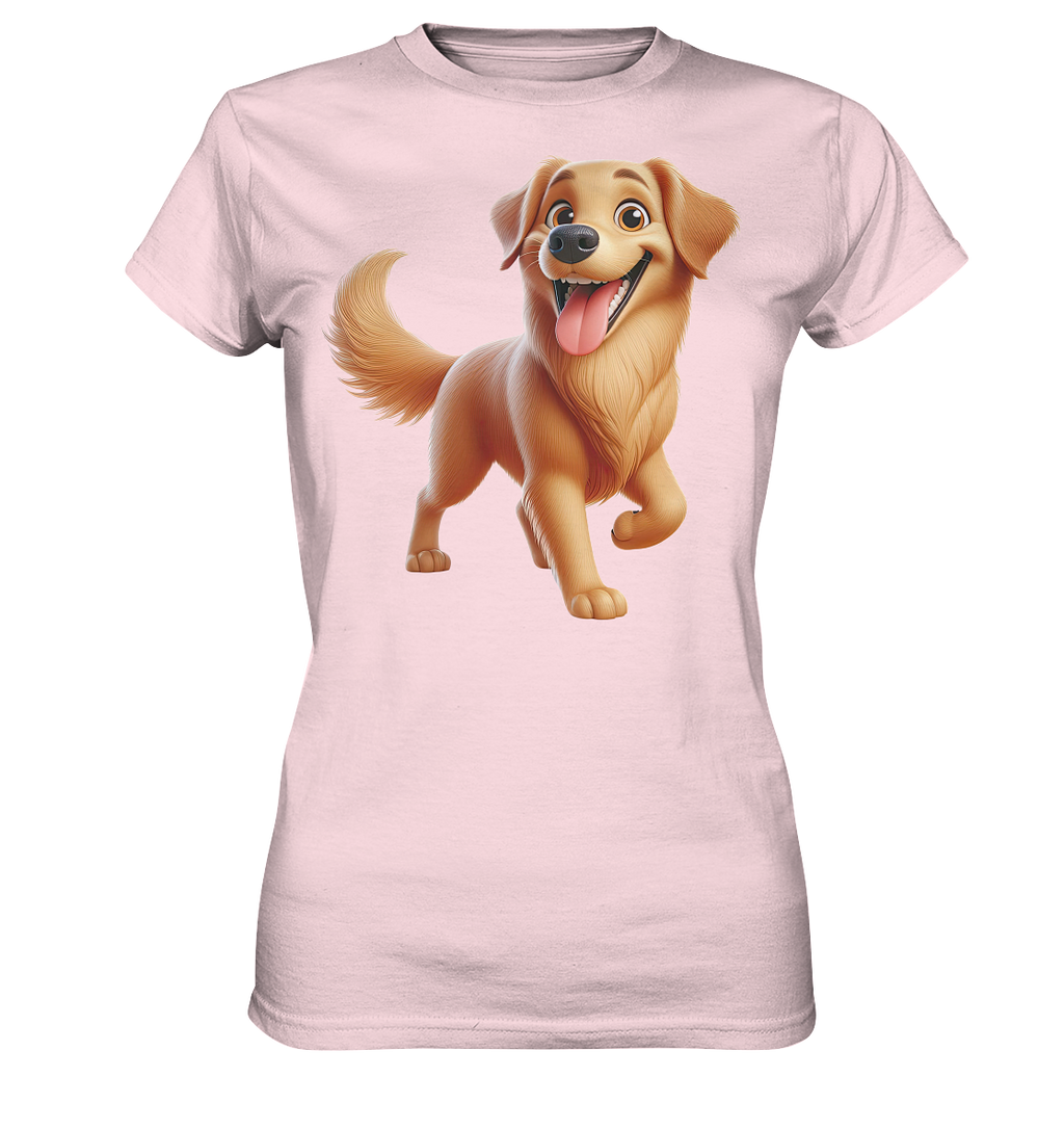 Golden Retriever Comic - personalisierbar - Ladies Premium Shirt