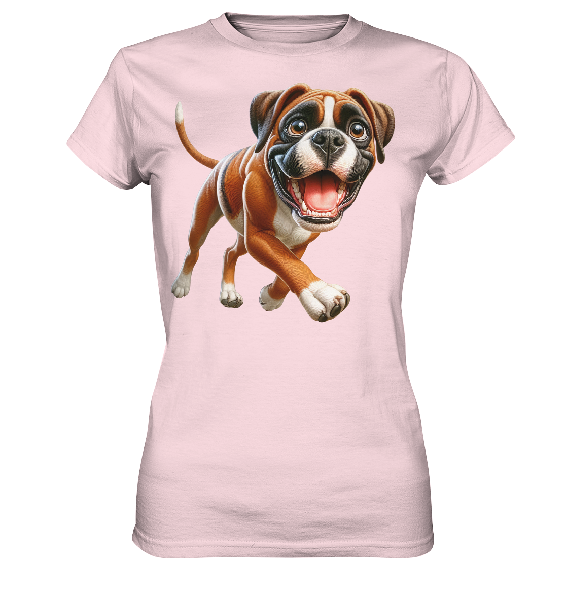 Boxer Cartoon Hund personalisierbar - Ladies Premium Shirt