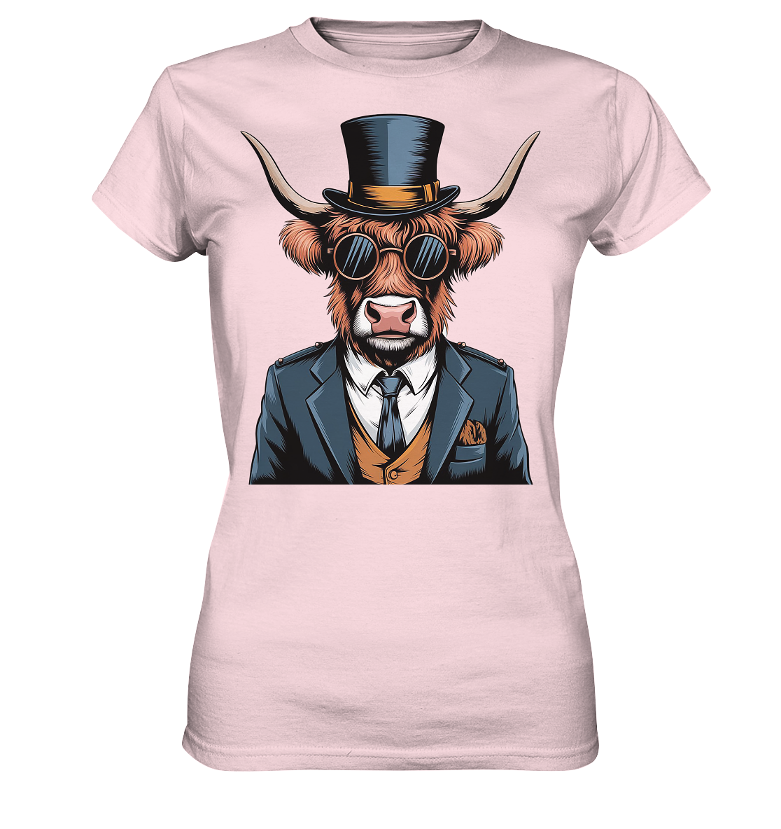 Highland Cow Steampunk - Ladies Premium Shirt