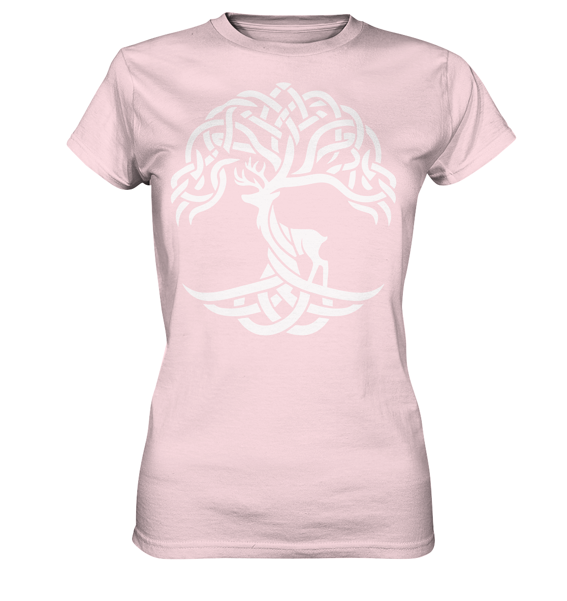 Keltischer Lebensbaum mit Hirsch - Ladies Premium Shirt