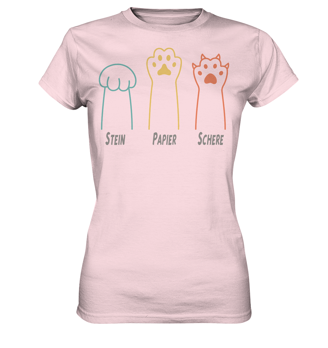 Pfoten Stein-Papier-Schere - Ladies Premium Shirt