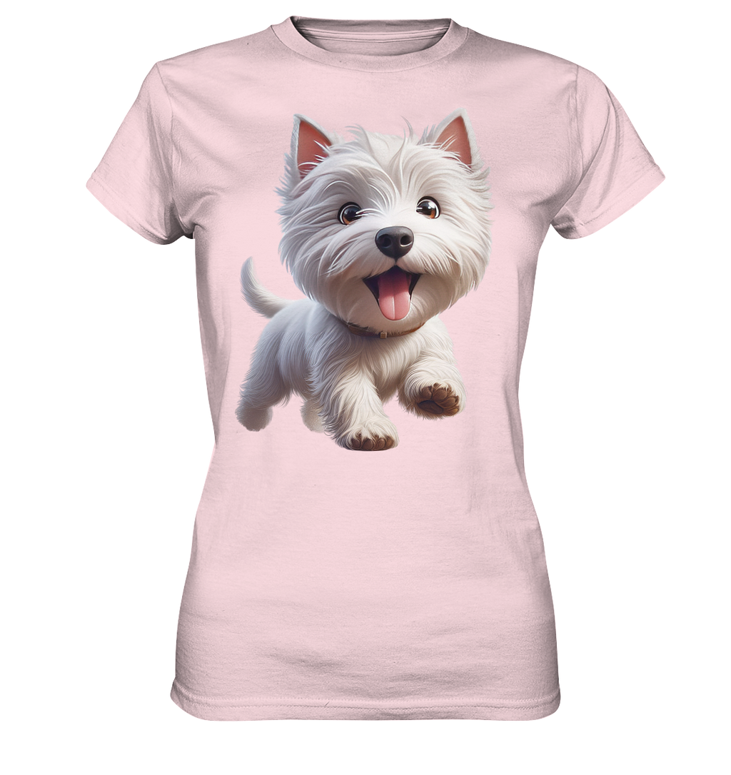 West Highland Terrier Catoon - personalisierbar - Ladies Premium Shirt