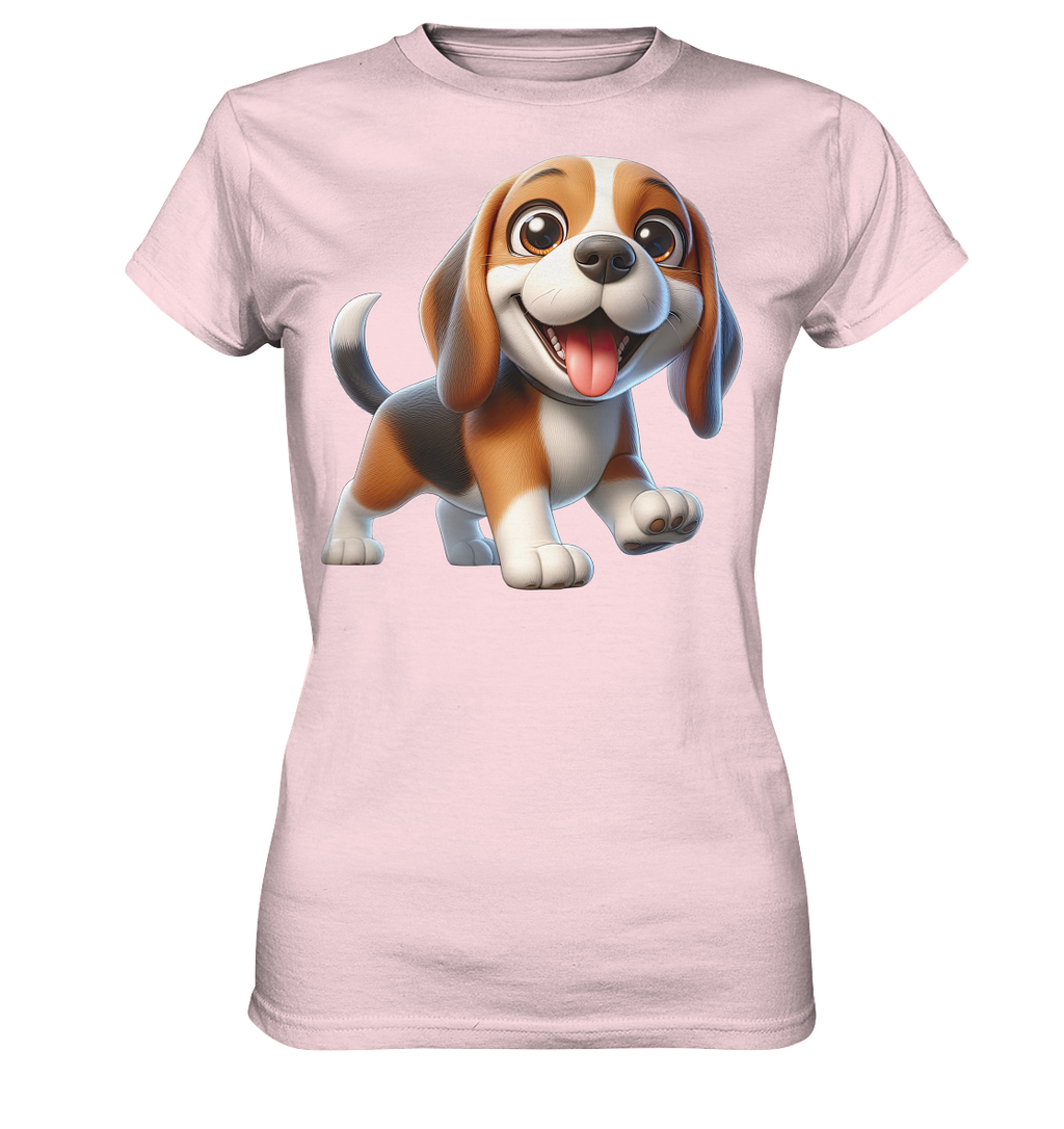 Beagle Cartoon Hund personalisierbar - Ladies Premium Shirt