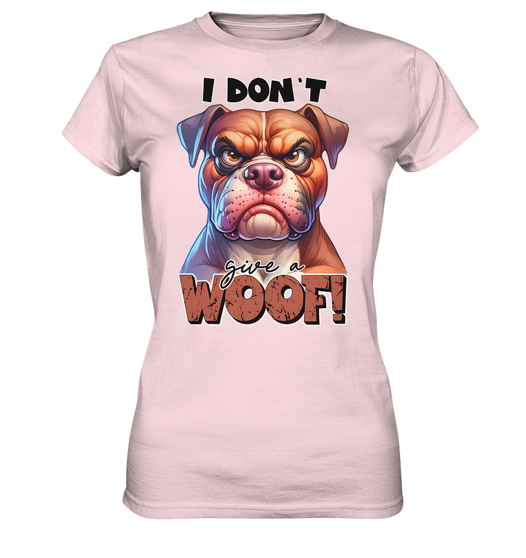 I don't give a woof - Fun Hunde Cartoon - Ladies Premium Shirt