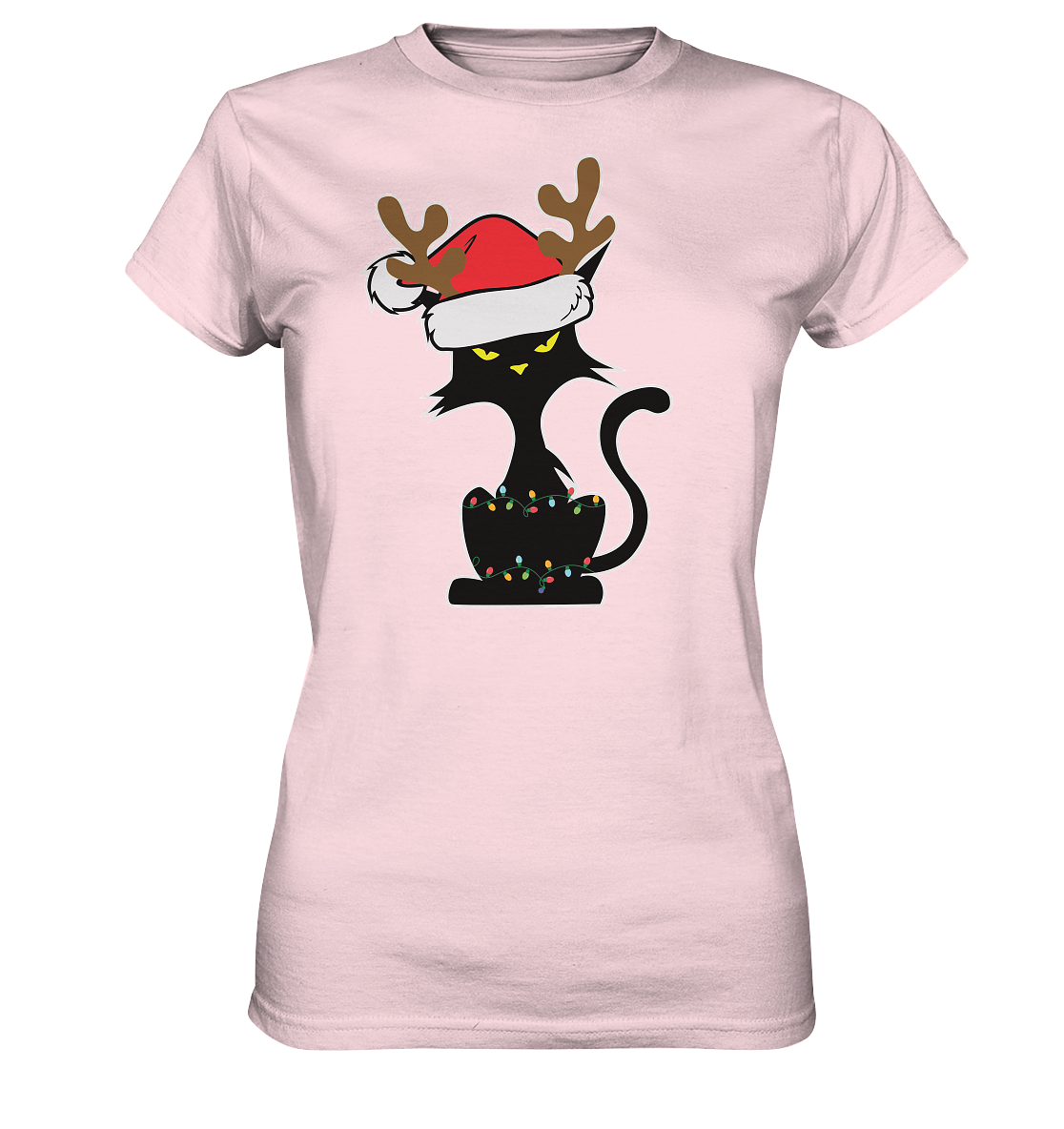 Grumpy Weihnachts Katze Cartoon - Ladies Premium Shirt