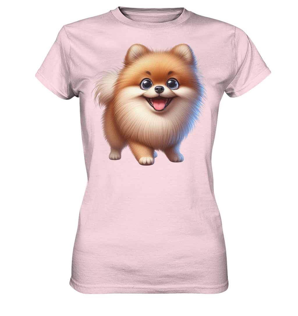 Pomeranien Cartoon - personalisierbar - Ladies Premium Shirt
